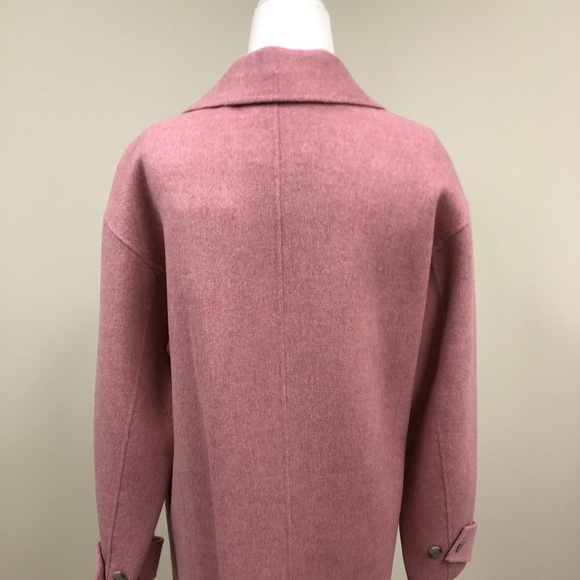 Pink One-Button Double-Face Wool-Cashmere Coat - Picture 7 of 7